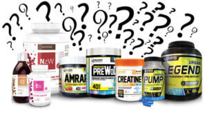 bottles of supplements with questions marks over the top