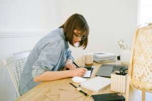 women working at desk